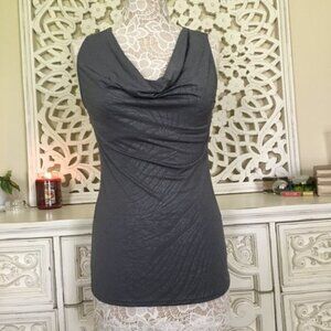 Studio Y sleeveless shimmer gray top